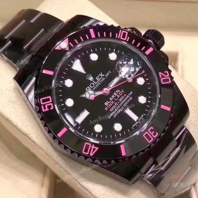 Rolex Blaken Replica Submariner PINK LADY 40mm Watch